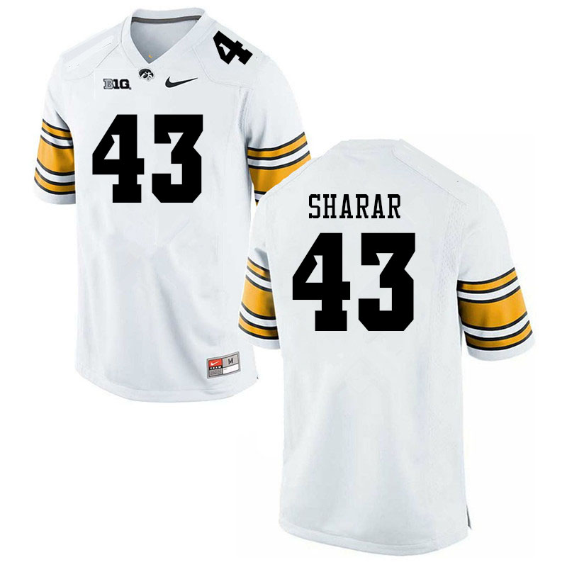 Men #43 Karson Sharar Iowa Hawkeyes College Football Jerseys Sale-White